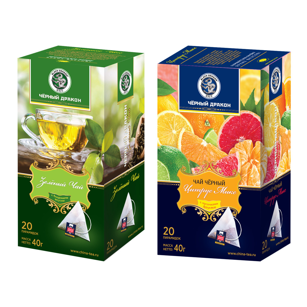 

Набор чая Черный Дракон Зеленый чай 20 пирамидок, черный Цитрус Микс 20 пирамидок