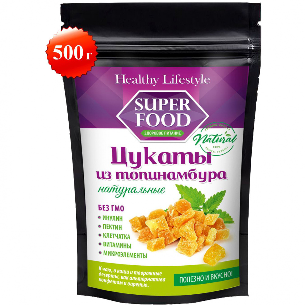 

Цукаты Healthy Lifestyle "Из топинамбура", кусочки, натуральные, 500 г