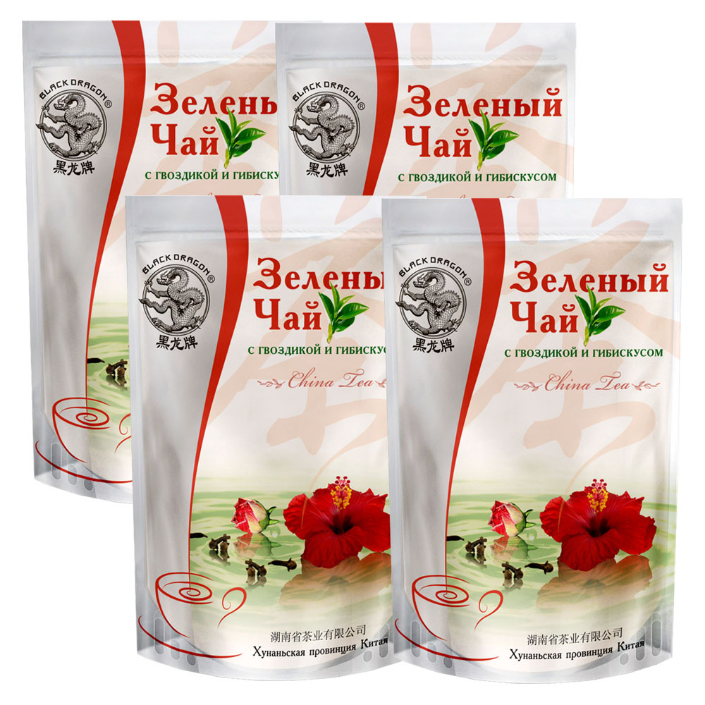 

Чай зеленый Черный Дракон Гвоздика и гибискус 100 г 4 шт