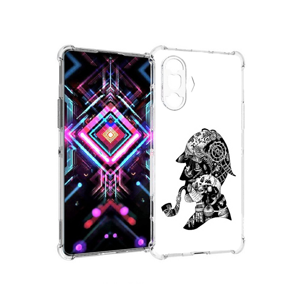 

Чехол MyPads Tocco для Xiaomi Poco F3 GT мужчина с трубкой абстракция (PT172450.277.488), Прозрачный, Tocco