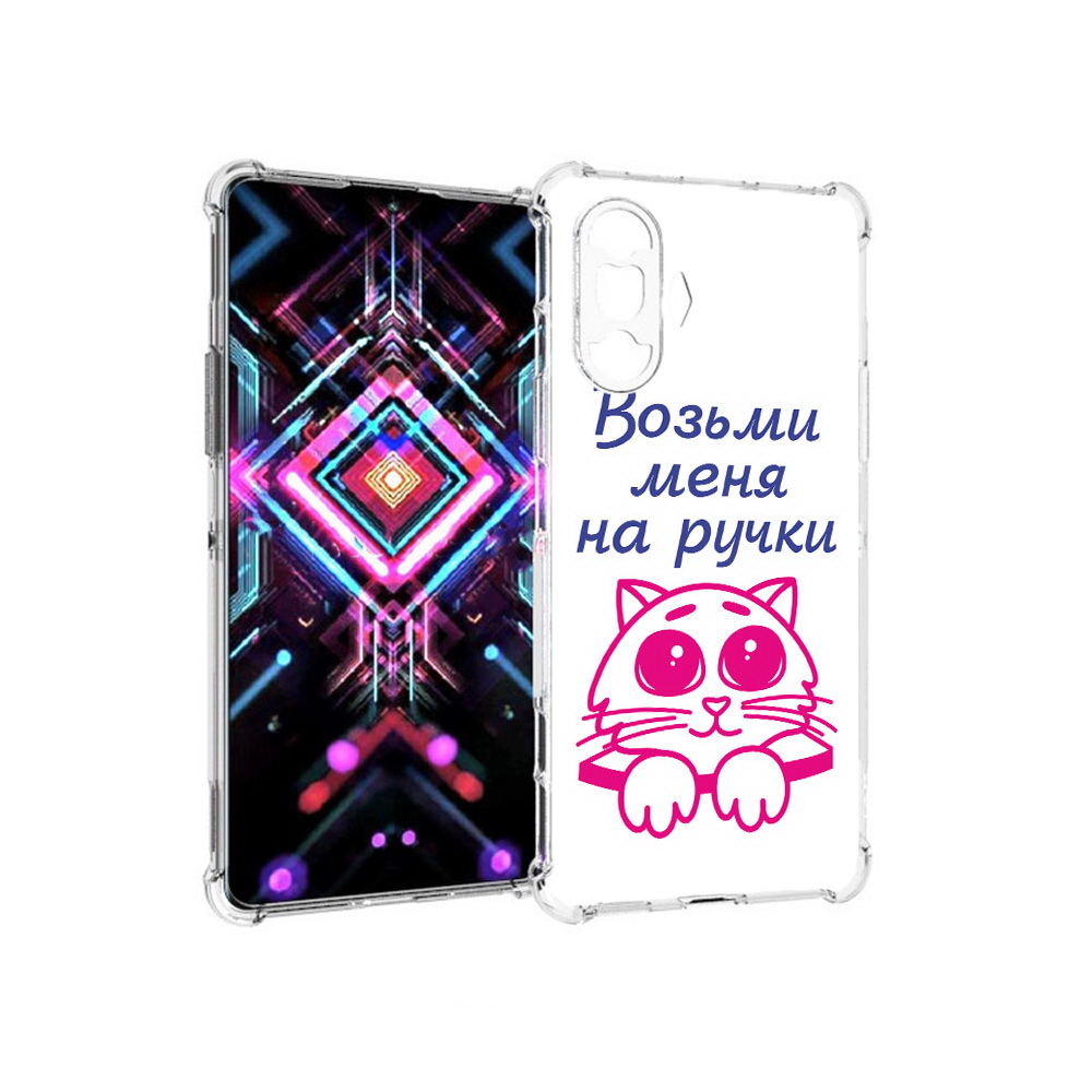 

Чехол MyPads Tocco для Xiaomi Poco F3 GT мяу (PT172450.277.491), Прозрачный, Tocco