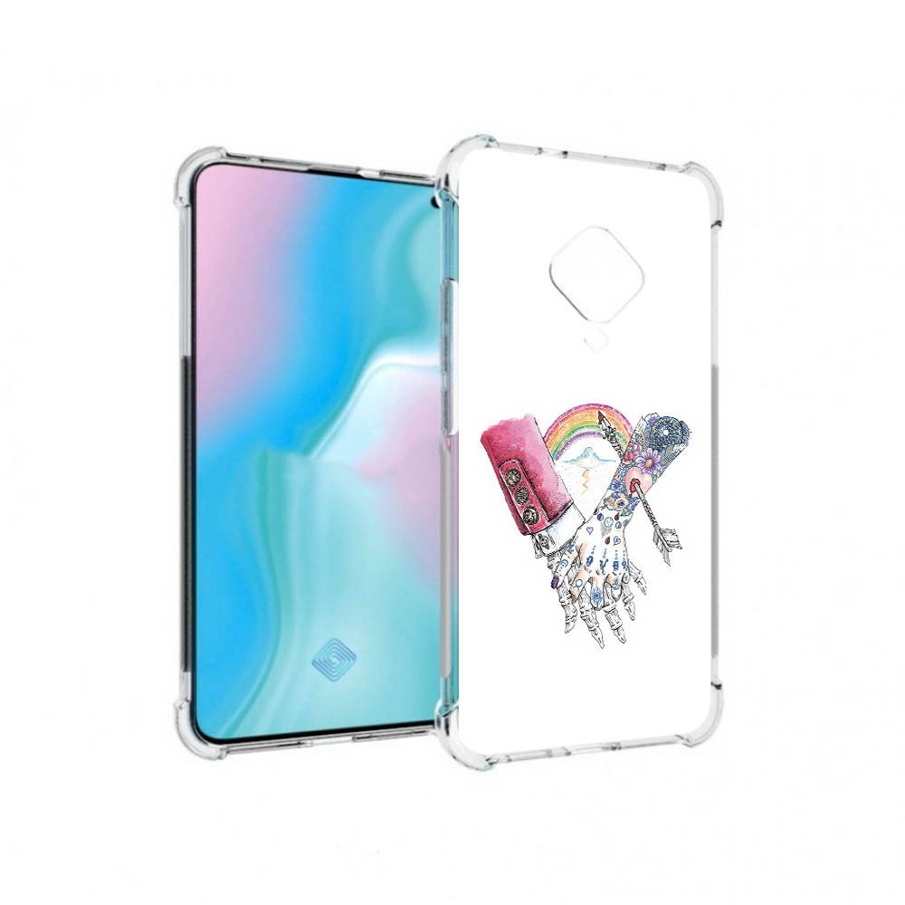 

Чехол MyPads Tocco для Vivo S5 абстракция руки в татуировках (PT226962.406.212), Прозрачный, Tocco