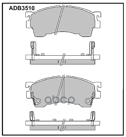 

Комплект тормозных колодок ALLIED NIPPON adb3510