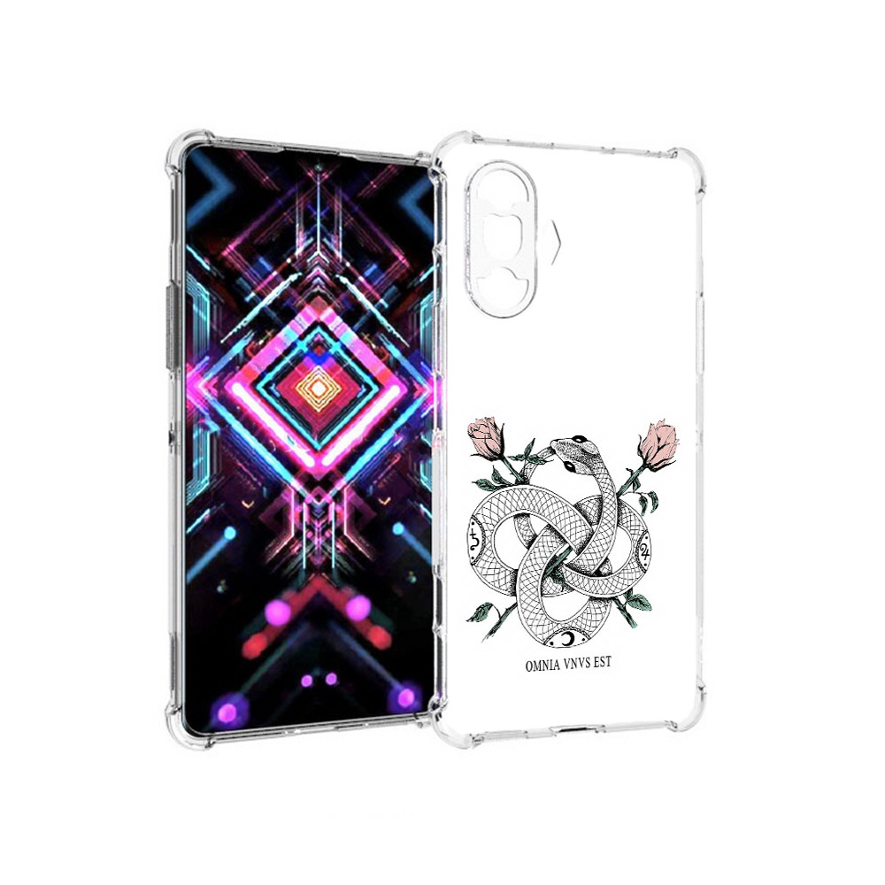 

Чехол MyPads Tocco для Xiaomi Poco F3 GT нарисованная змея абстракция (PT172450.277.502), Прозрачный, Tocco