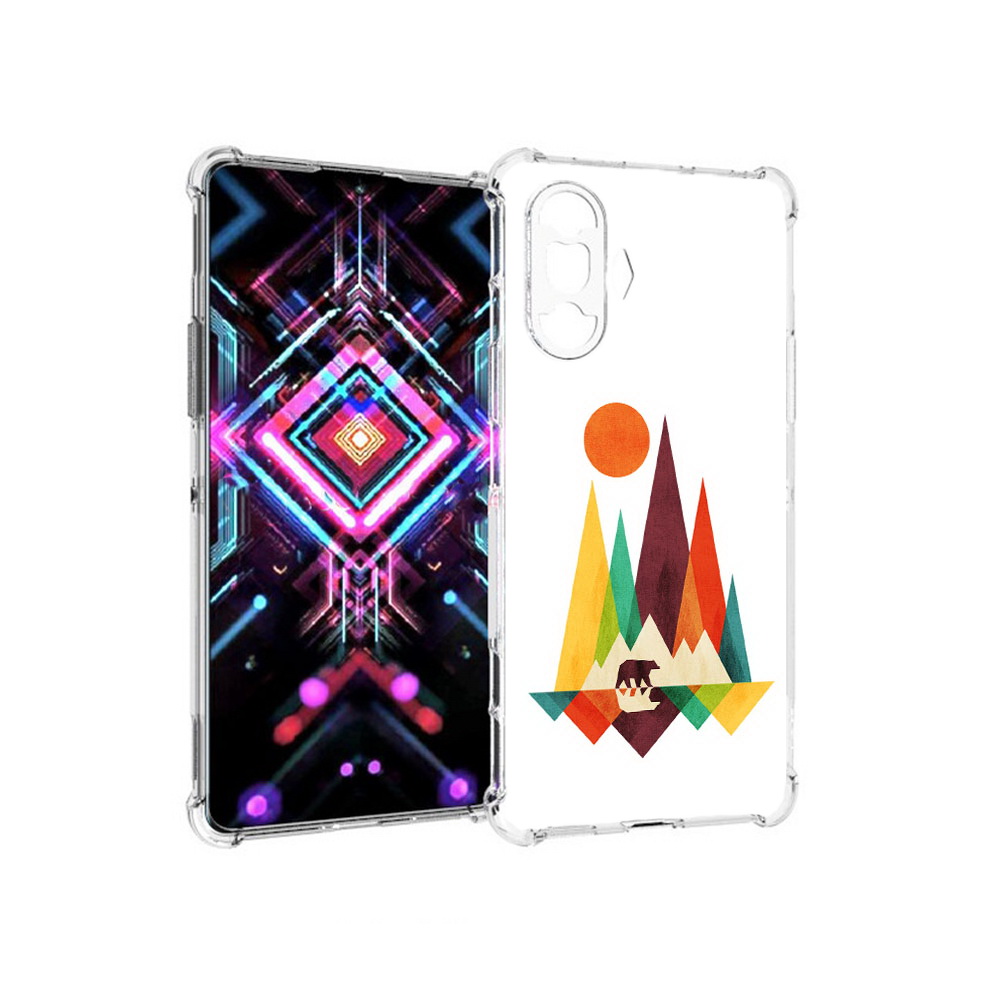 

Чехол MyPads Tocco для Xiaomi Poco F3 GT нарисованные горы с медведем (PT172450.277.506), Прозрачный, Tocco
