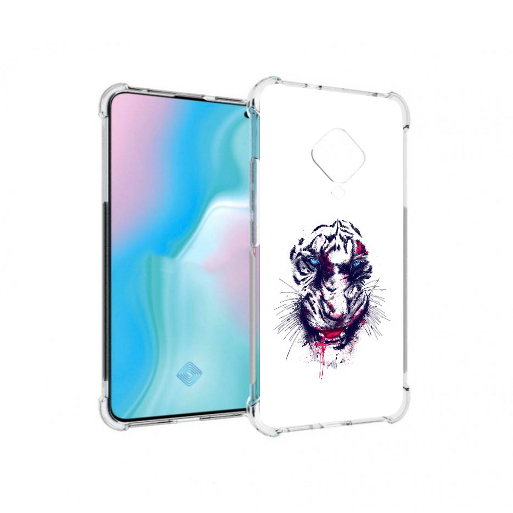 Чехол MyPads Tocco для Vivo S5 безумный тигр (PT226962.406.228)