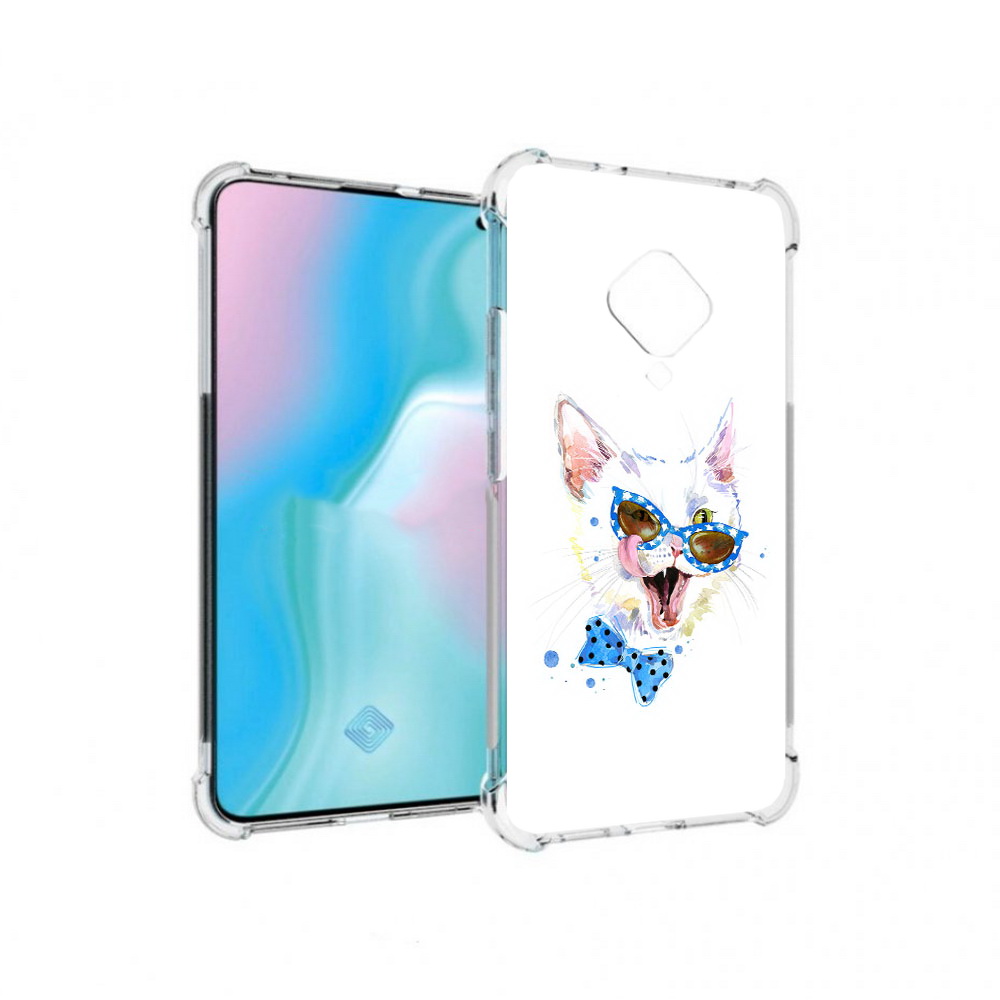 

Чехол MyPads Tocco для Vivo S5 белый кот (PT226962.406.229), Прозрачный, Tocco