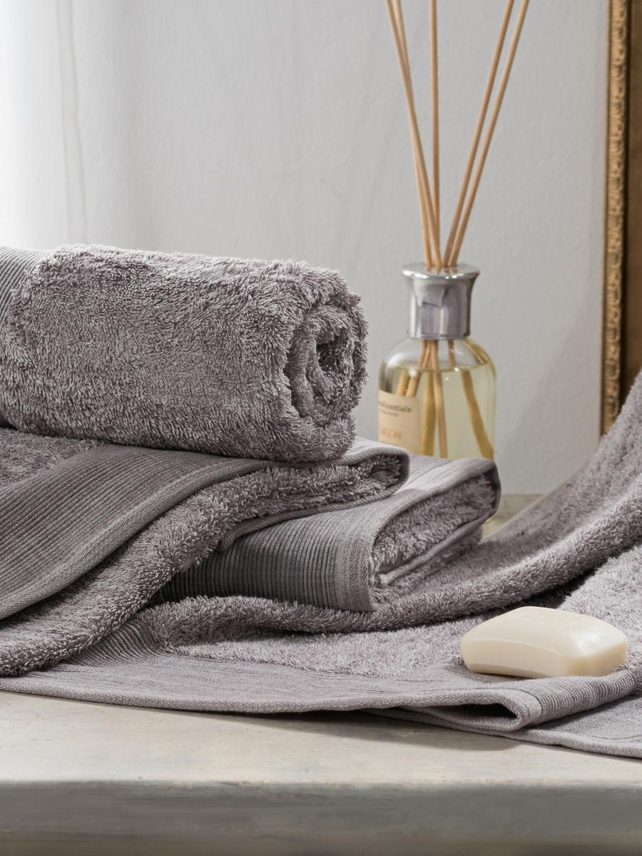 Полотенце махровое Guten Morgen Grey без рисунка серый 50х90