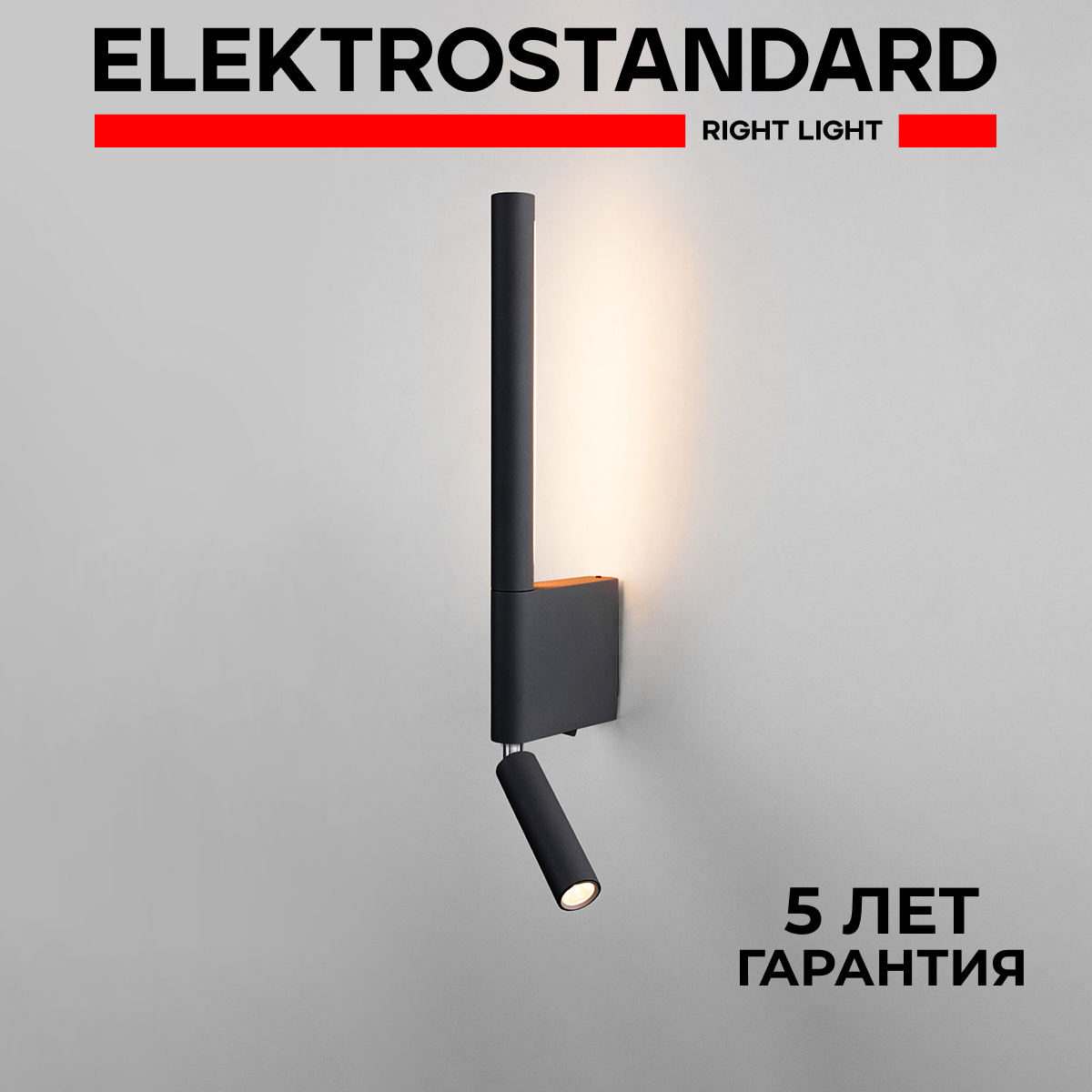 Настенный светильник с выключателем Elektrostandard Sarca 40111/LED 13W 4000К черный