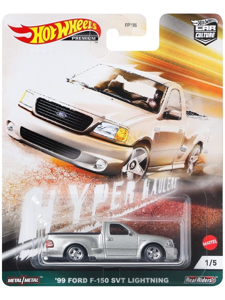 

Машинка Hot Wheels пикап FPY86/GRJ88 99 FORD F-150 SVT LIGHTNING FPY86/GRJ88, Серебристый, FPY86/GRJ88