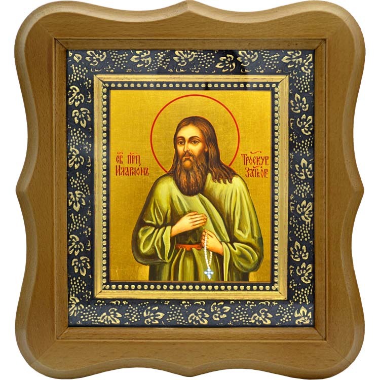 

Иларион Затворник, Троекуровский (Тамбовский) Преподобный. Икона на холсте.