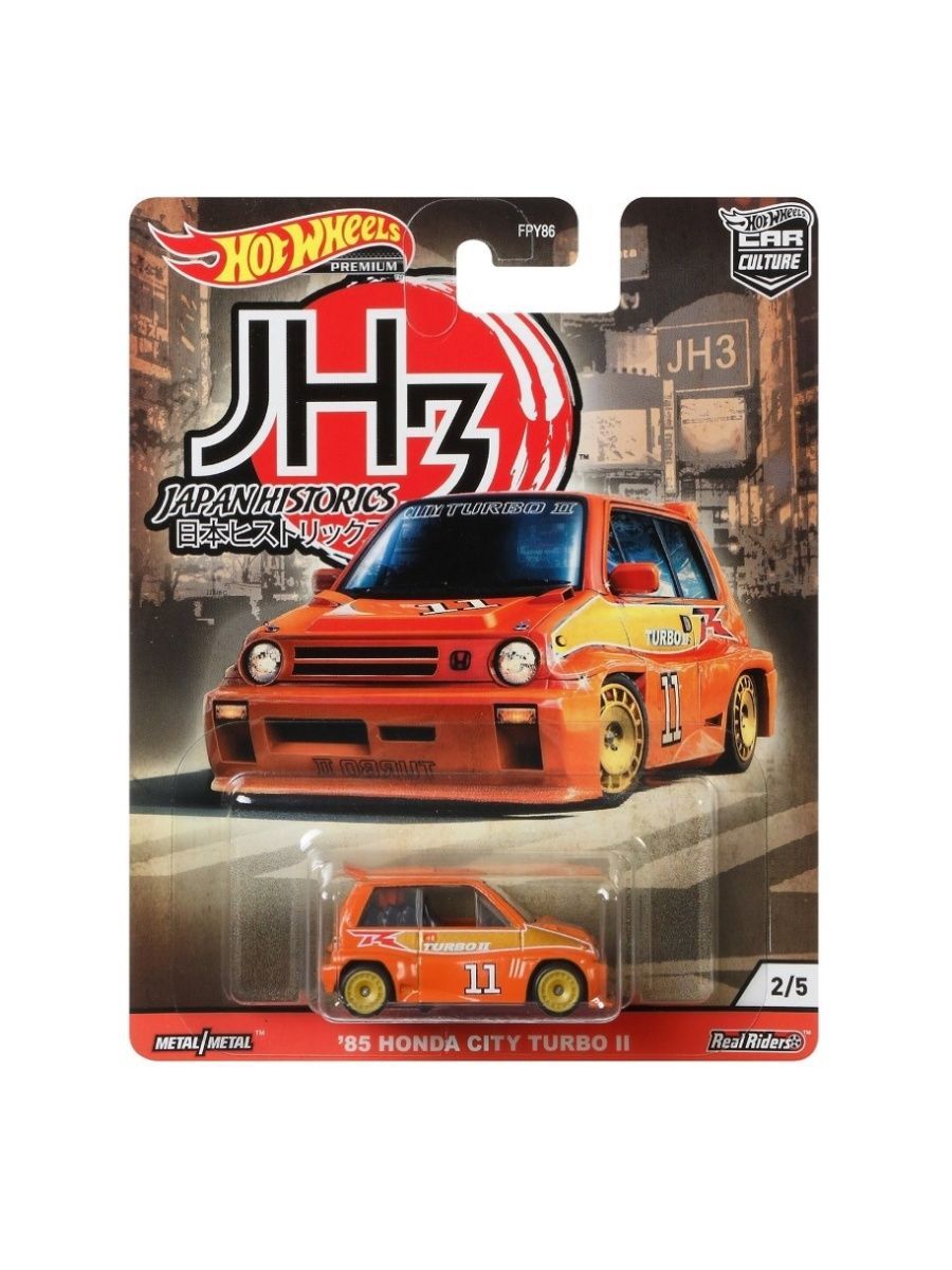 

Машинка Hot Wheels FPY86/GJP83 PREMIUM CAR CULTURE 85 HONDA CITY TURBO 2 FPY86/GJP83, Оранжевый, FPY86/GJP83