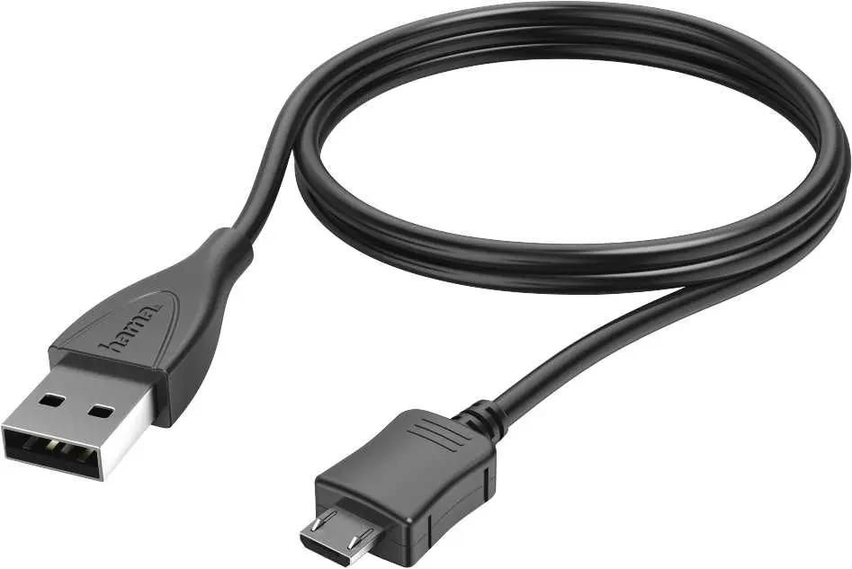 

Кабель Hama USB - Micro-USB, 2 А, 1 м, черный (00173891)