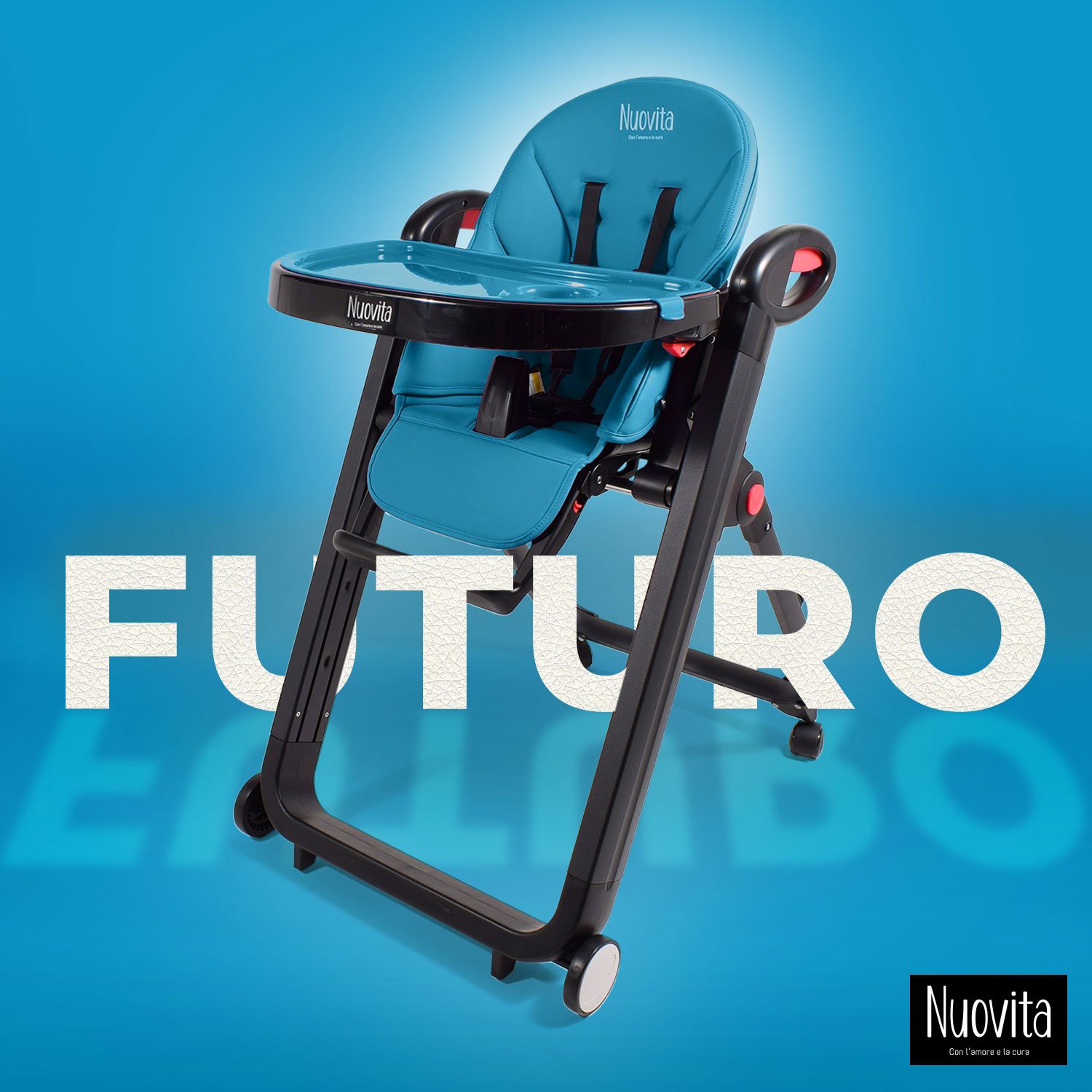 Стульчик для кормления Nuovita Futuro Nero (Marino/Морской) стульчик для кормления nuovita futuro bianco marino морской
