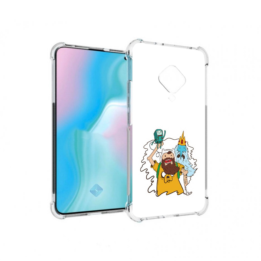 

Чехол MyPads Tocco для Vivo S5 время приключений старый Финн (PT226962.406.279), Прозрачный, Tocco