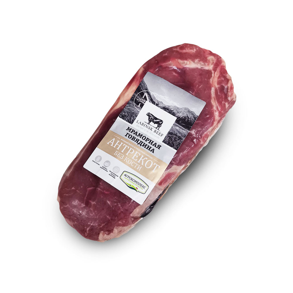 

Антрекот из говядины порционный бескостный Labinsk Beef охлажденный 1 кг