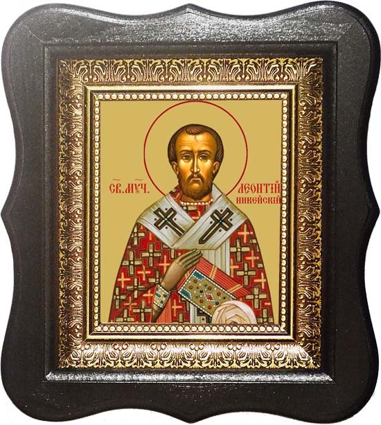 

Леонтий (Леон) Никейский, Андриапольский священномученик. Икона на холсте.