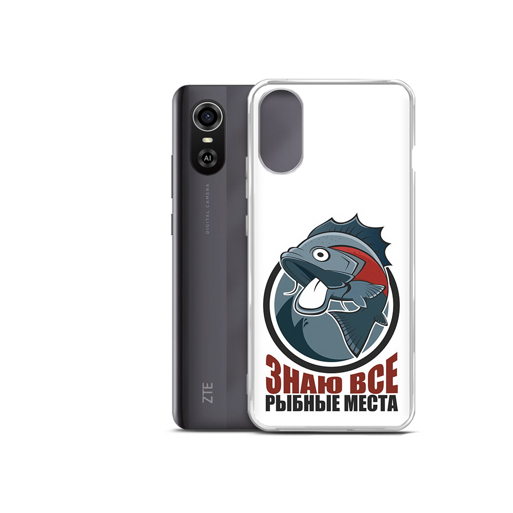 

Чехол MyPads Tocco для ZTE Blade A31 Plus знаю все рыбные места (PT226943.475.367), Прозрачный, Tocco