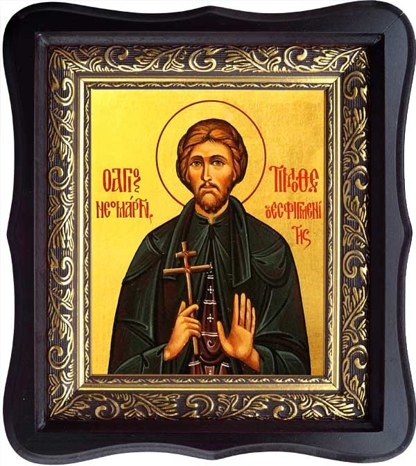 

Тимофей Есфигменский, Адрианопольский, преподобномученик. Икона на холсте.