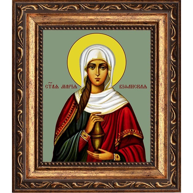 

Мария Вифанская праведная, сестра Лазаря Четверодневного. Икона на холсте.