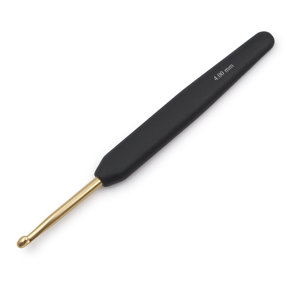 Крючок для вязания с эрг ручкой BasixAluminum 4мм, алюминий, золото/черный, KnitPro