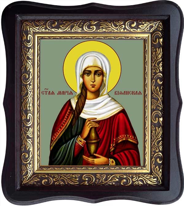 

Мария Вифанская праведная, сестра Лазаря Четверодневного. Икона на холсте.
