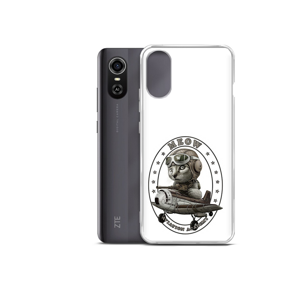 

Чехол MyPads Tocco для ZTE Blade A31 Plus кот в самолете (PT226943.475.395), Прозрачный, Tocco