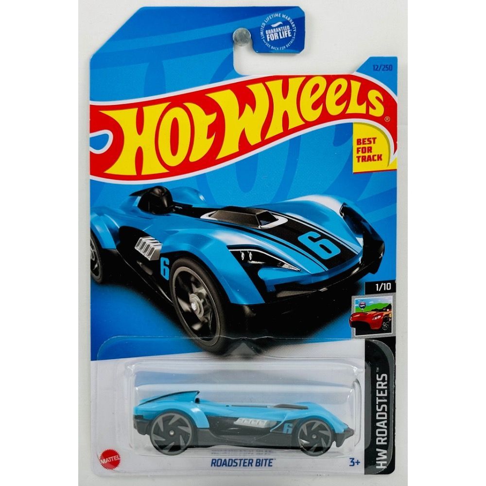 Машинка Hot Wheels легковая машина HKK07 металлическая ROADSTER BITE голубой машинка металлическая элемент tesla roadster 1 24