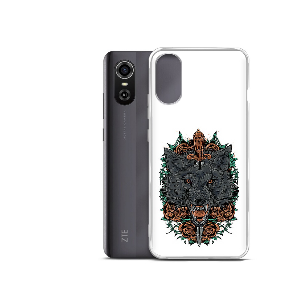 

Чехол MyPads Tocco для ZTE Blade A31 Plus красивый злой волк (PT226943.475.409), Прозрачный, Tocco
