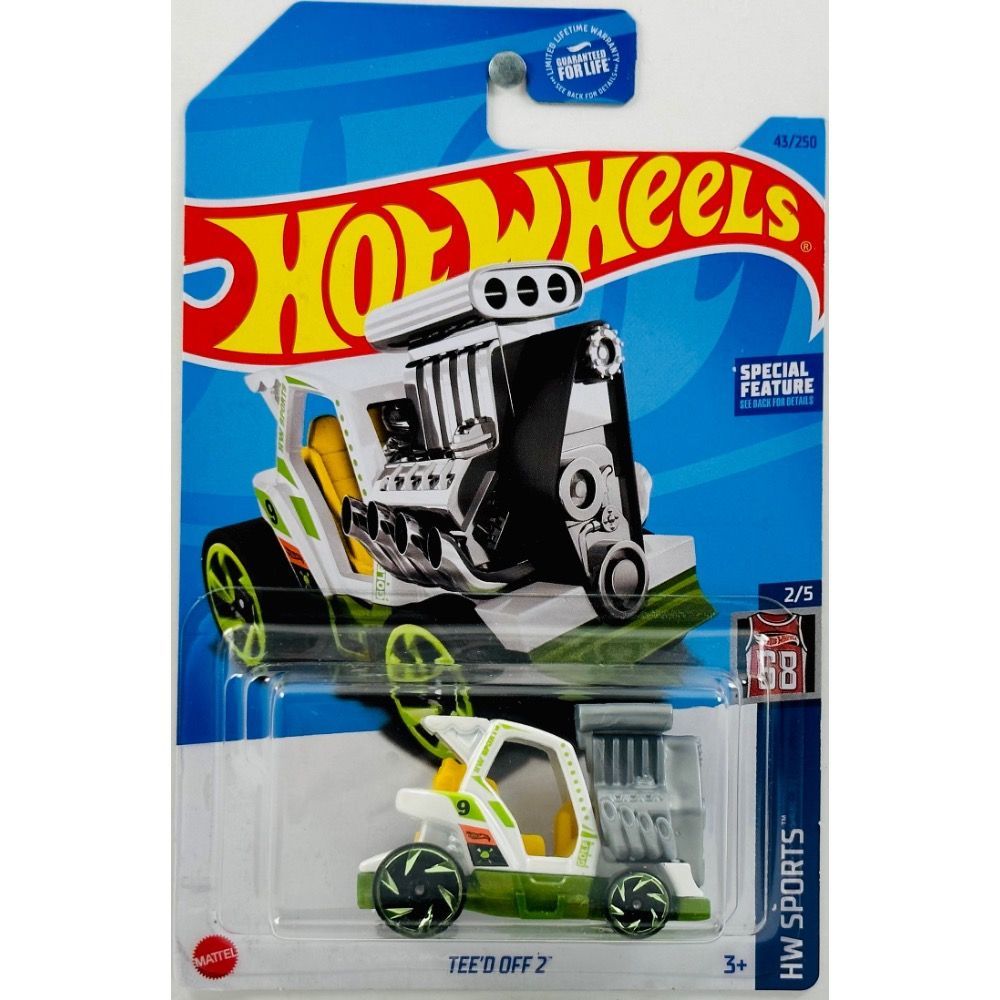 Машинка Hot Wheels багги HKK43 металлическая TEED OFF 2 белый;салатовый машинка фрикционная autodrive контейнеровоз 20см с транспортом красно белый jb0404456