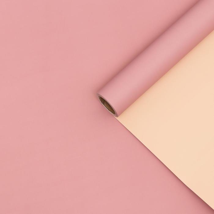 

Пленка матовая для цветов, двухсторонняя, "Зефир", пудрово-сливовый, 0,6 х 10 м, Пергамент флористический полимерный