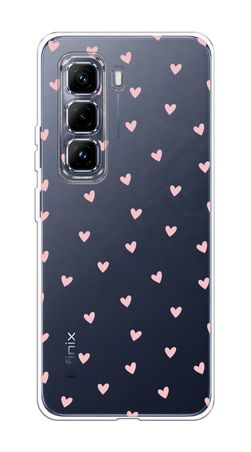 

Чехол на Infinix Hot 50 Pro Plus Розовые сердечки паттерн, Розовый;прозрачный, 3107050-1