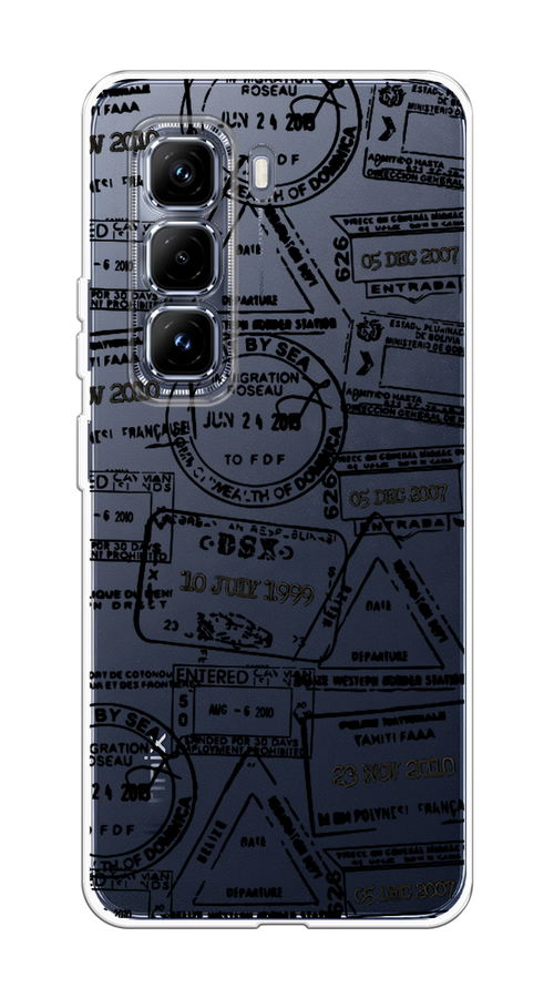 

Чехол на Infinix Hot 50 Pro Plus Visa stamps 2, Белый;черный;серый, 3107050-1
