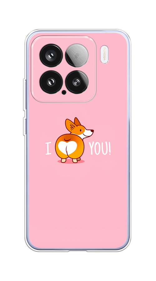 

Чехол на Xiaomi 15 Корги I love you, Розовый;коричневый;белый, 323650-1