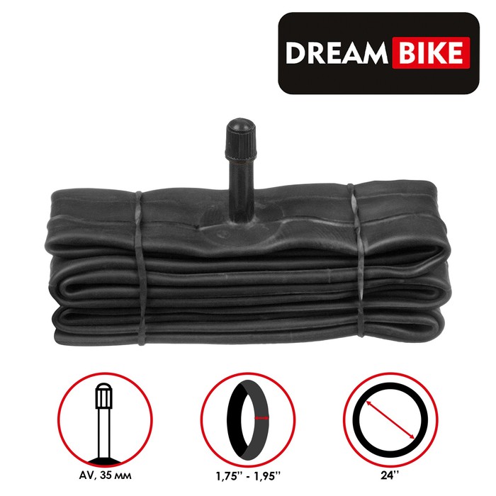 

Камера 24"x1.75-1.95" Dream Bike, AV 35мм, бутил, термоупаковка