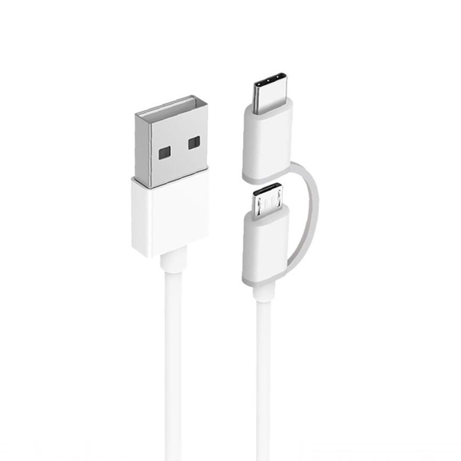 

Кабель USB-A - Micro USB + USB Type-C Xiaomi 2 in 1 AL501 1 м белый, 2 in 1 AL501