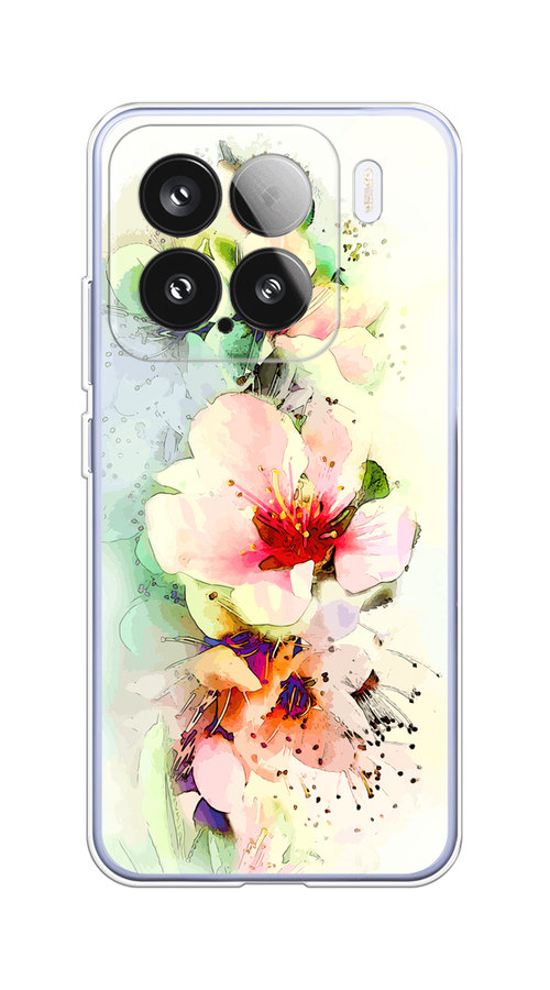

Чехол на Xiaomi 15 Нежные цветы, Зеленый;розовый, 323650-1