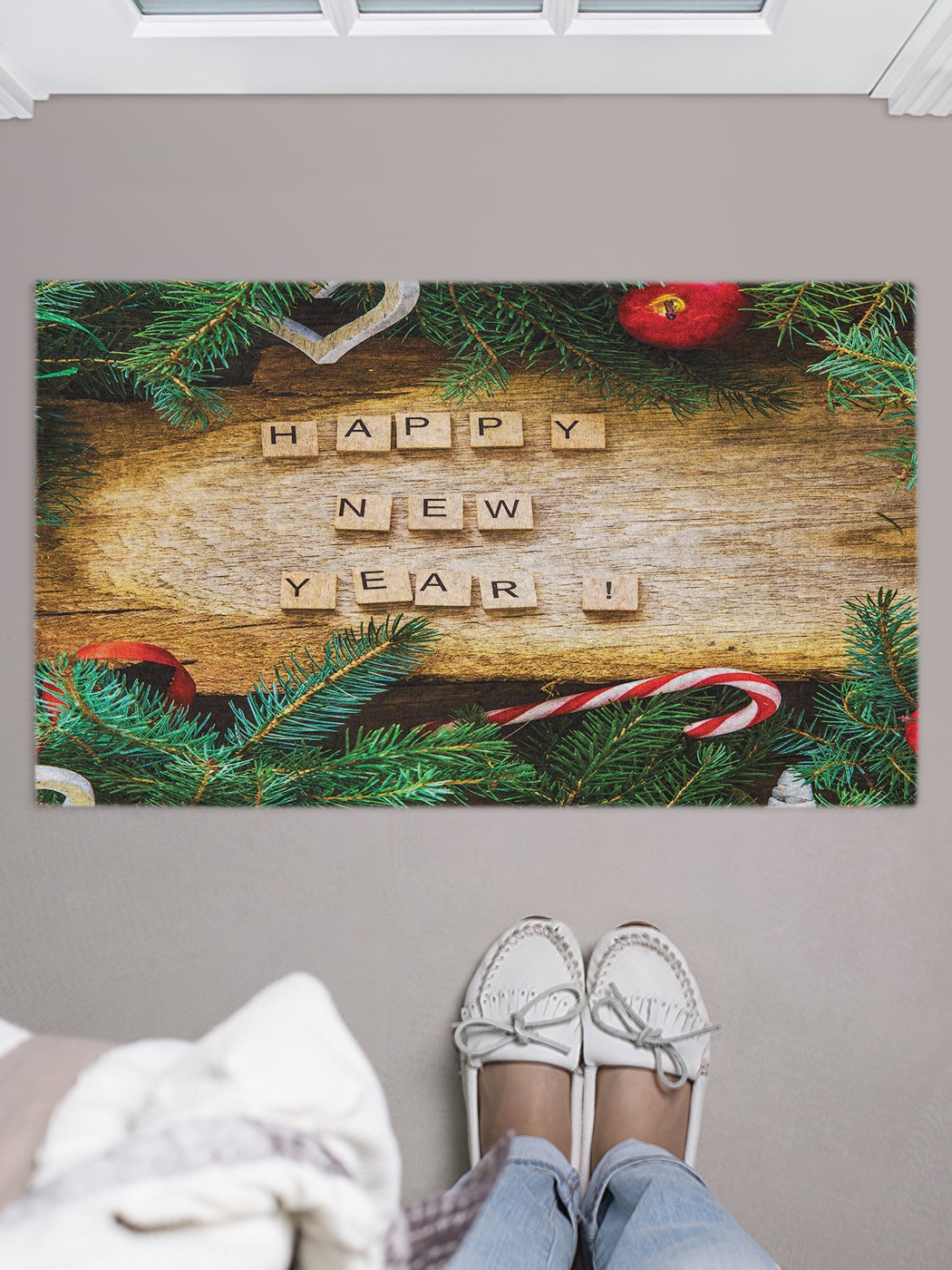 

Придверный коврик в прихожую для обуви, на резиновой основе, 75x45 см door_380832 JoyArty