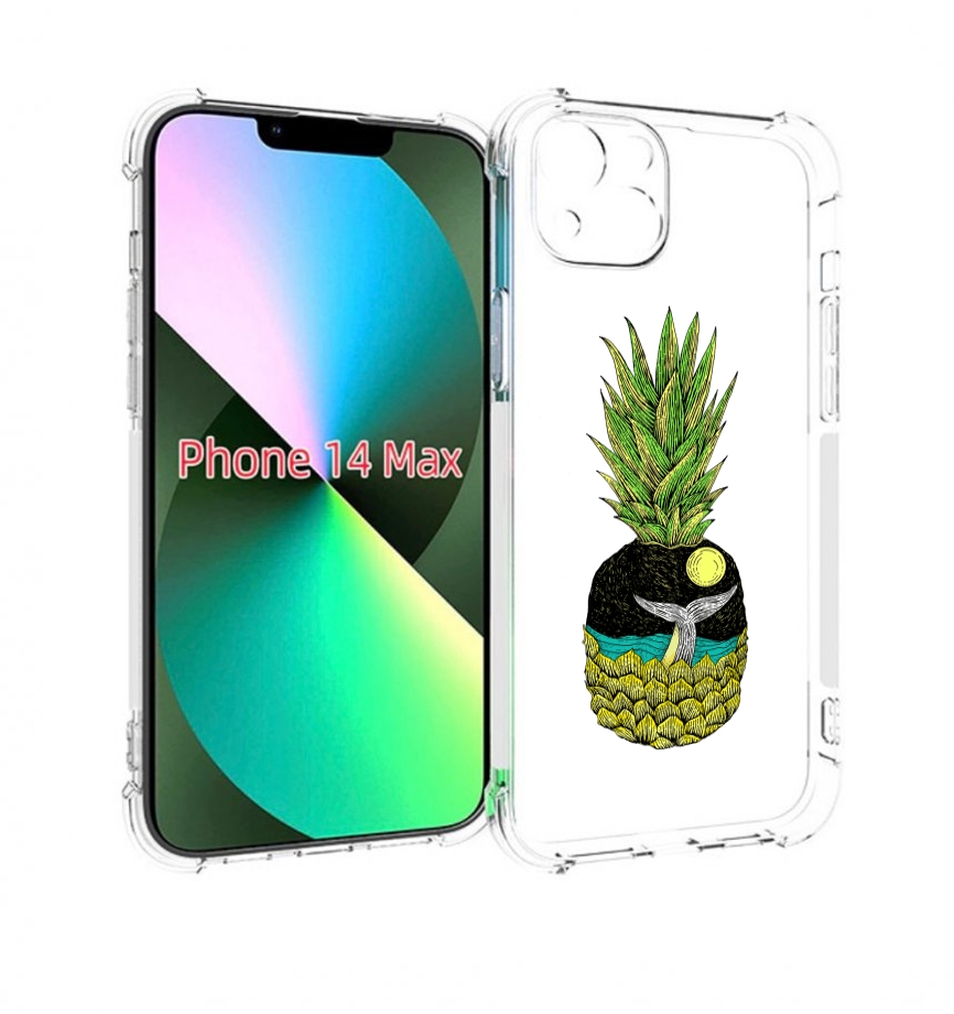 

Чехол MyPads ананас с китом для iPhone 14 Plus (6.7), Прозрачный, Tocco