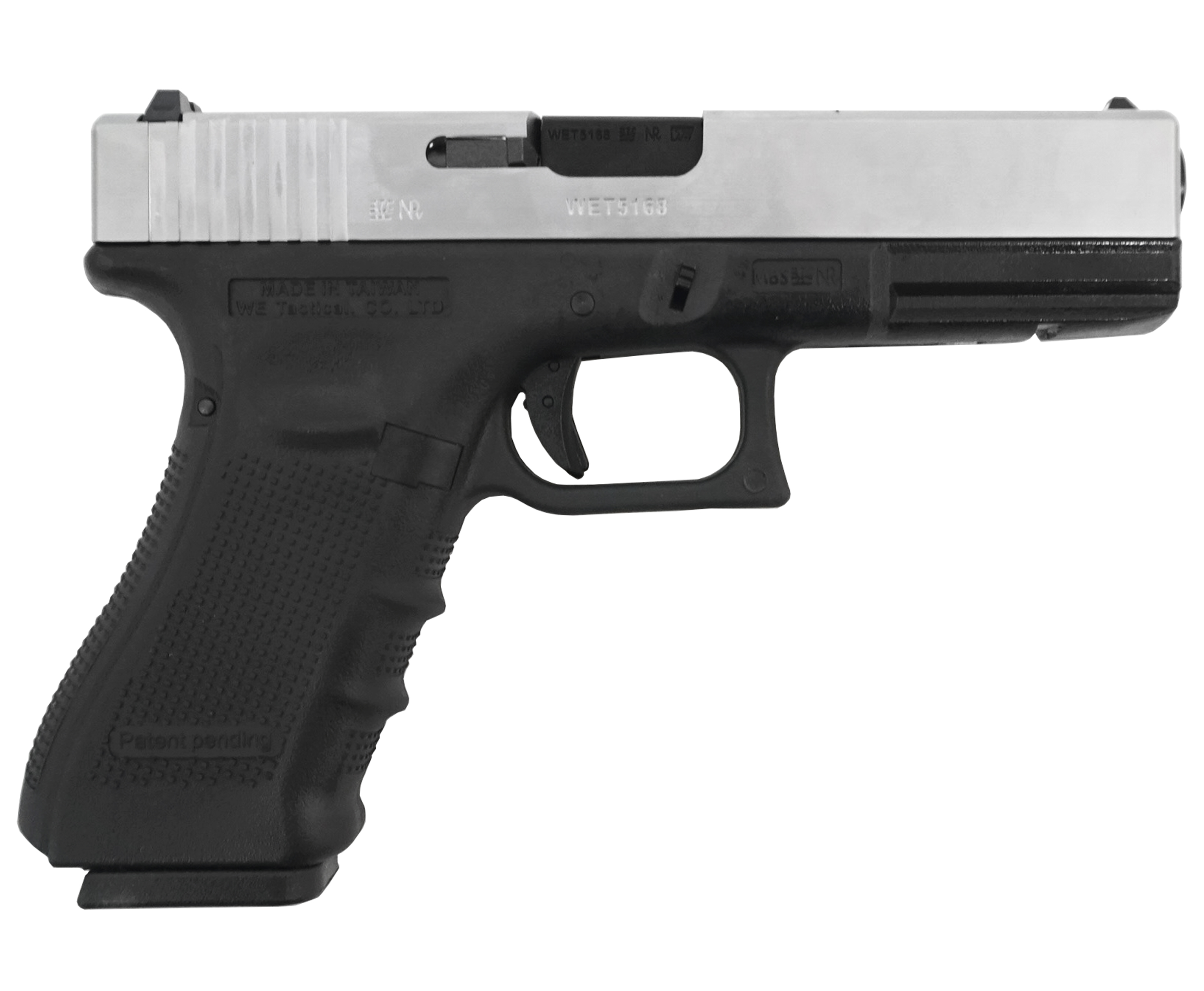 Страйкбольный пистолет WE Glock 18 Gen4 6 мм GBB Gas Хром 16424₽