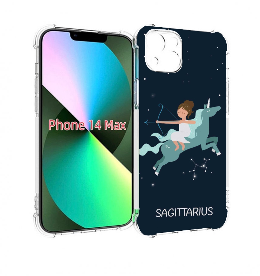 

Чехол MyPads знак зодиака стрелец 5 для iPhone 14 Plus (6.7), Прозрачный, Tocco