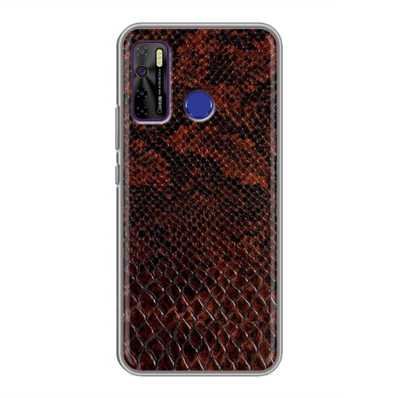 фото Дизайнерский силиконовый чехол для tecno camon 15 змеиная кожа 100gadgets