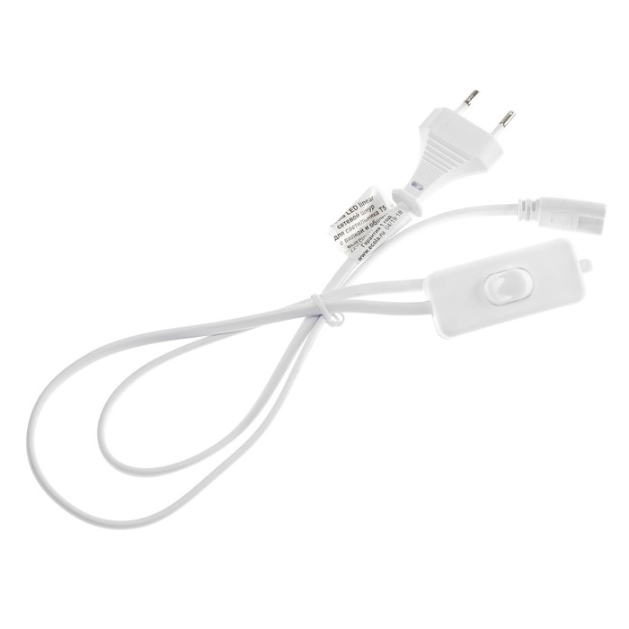 

Cетевой шнур Ecola LED linear, для светильника T5 с вилкой и общим выключателем, 1 м