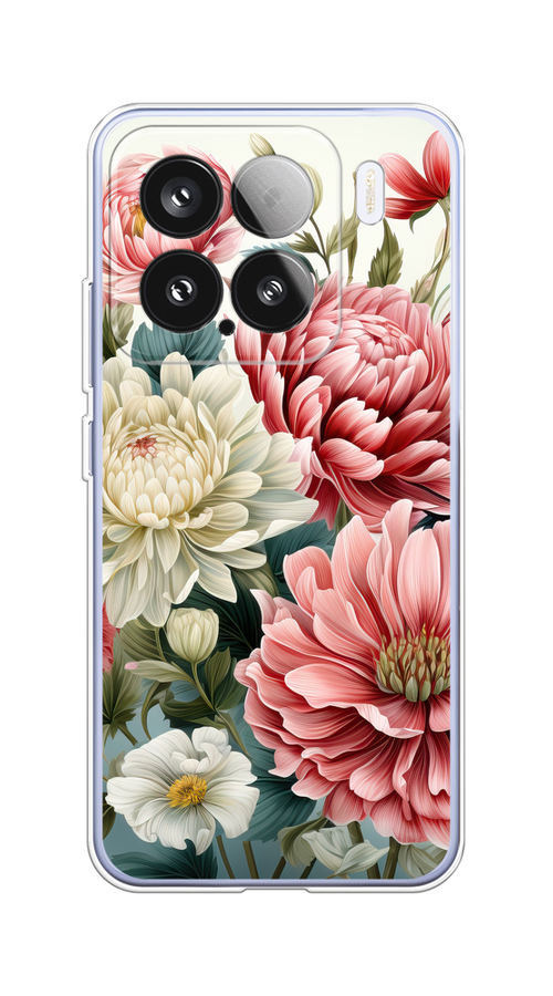 

Чехол на Xiaomi 15 Садовые цветы рисунок, Розовый;зеленый;белый, 323650-1