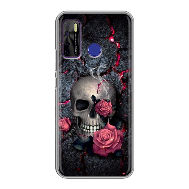 

Дизайнерский силиконовый чехол для Tecno Camon 15 Череп