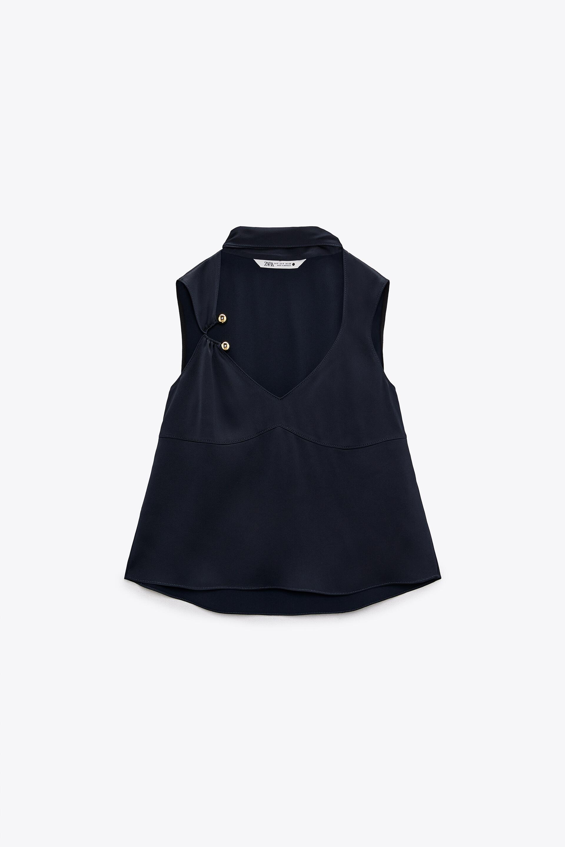 

Топ женский ZARA 08418779 синий L (доставка из-за рубежа), 08418779