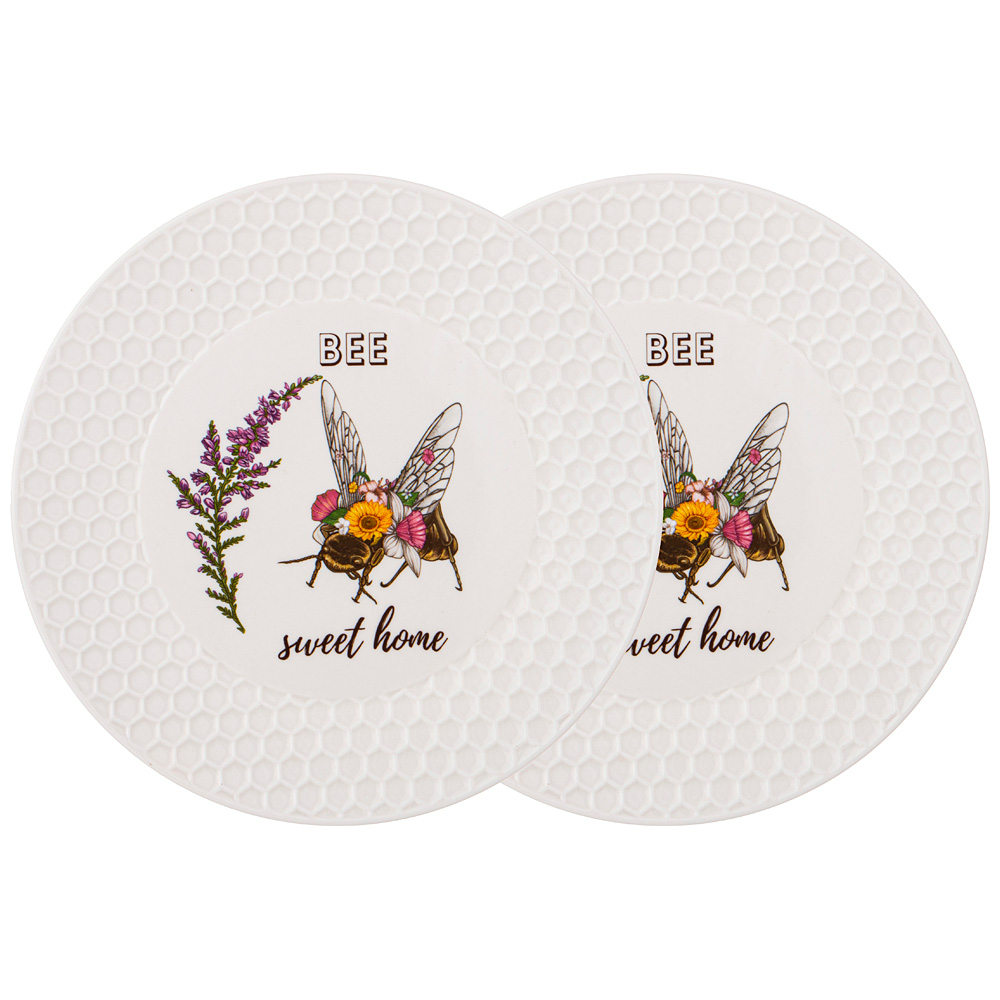 

Набор из 2 штук Тарелка закусочная Lefard Honey bee 20.5см фарфор 151-195_, Белый