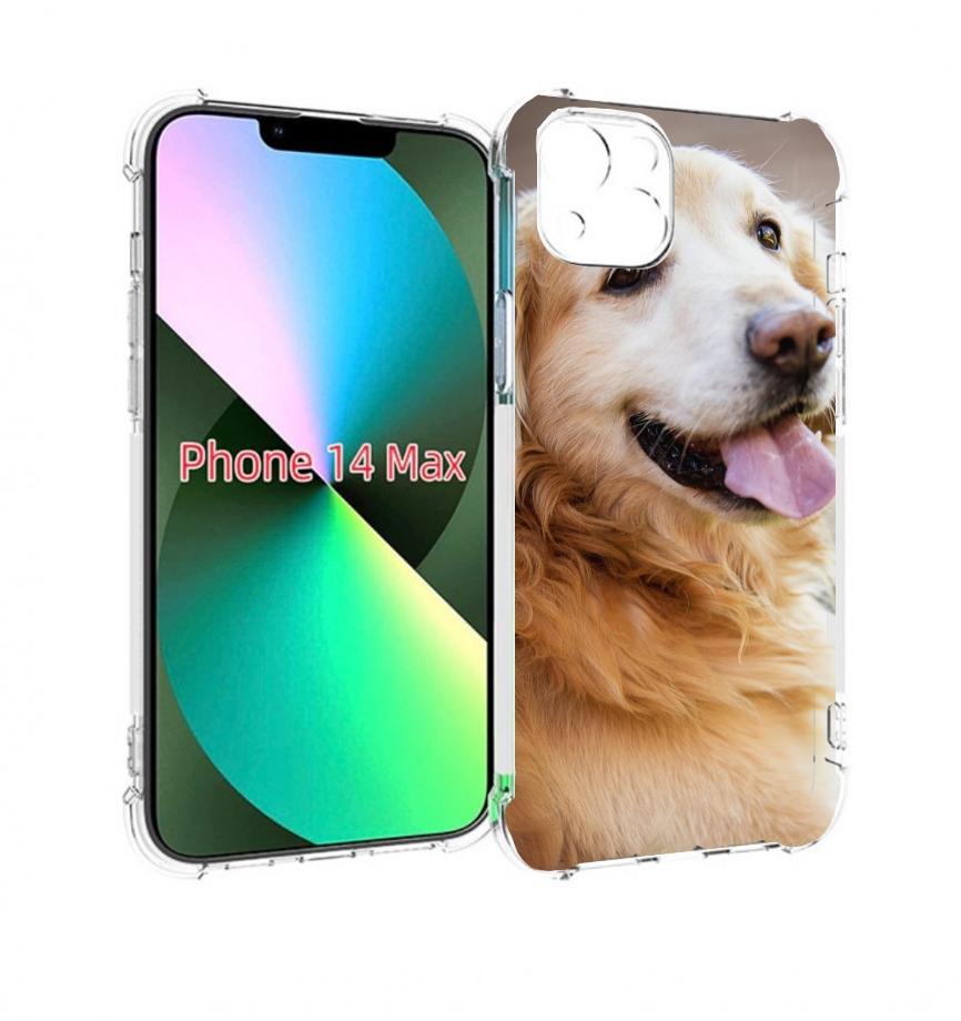 

Чехол MyPads золотистыи ретривер для iPhone 14 Plus (6.7), Прозрачный, Tocco