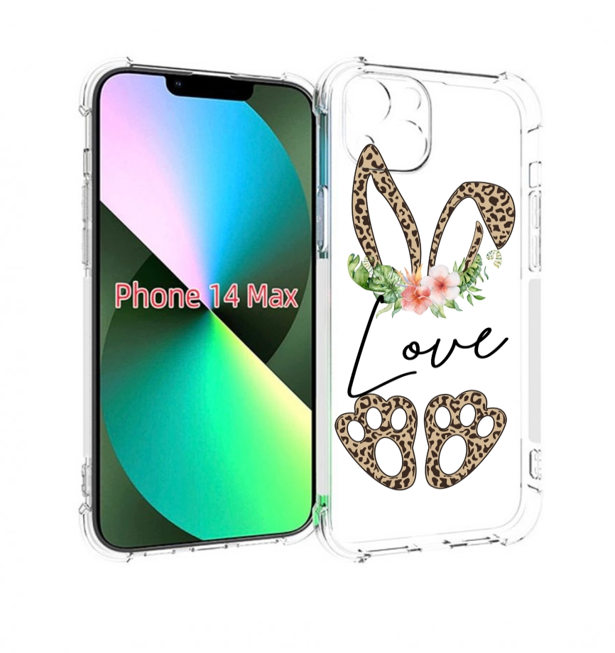 

Чехол MyPads золотые-лапки-и-ушки для iPhone 14 Plus (6.7), Прозрачный, Tocco
