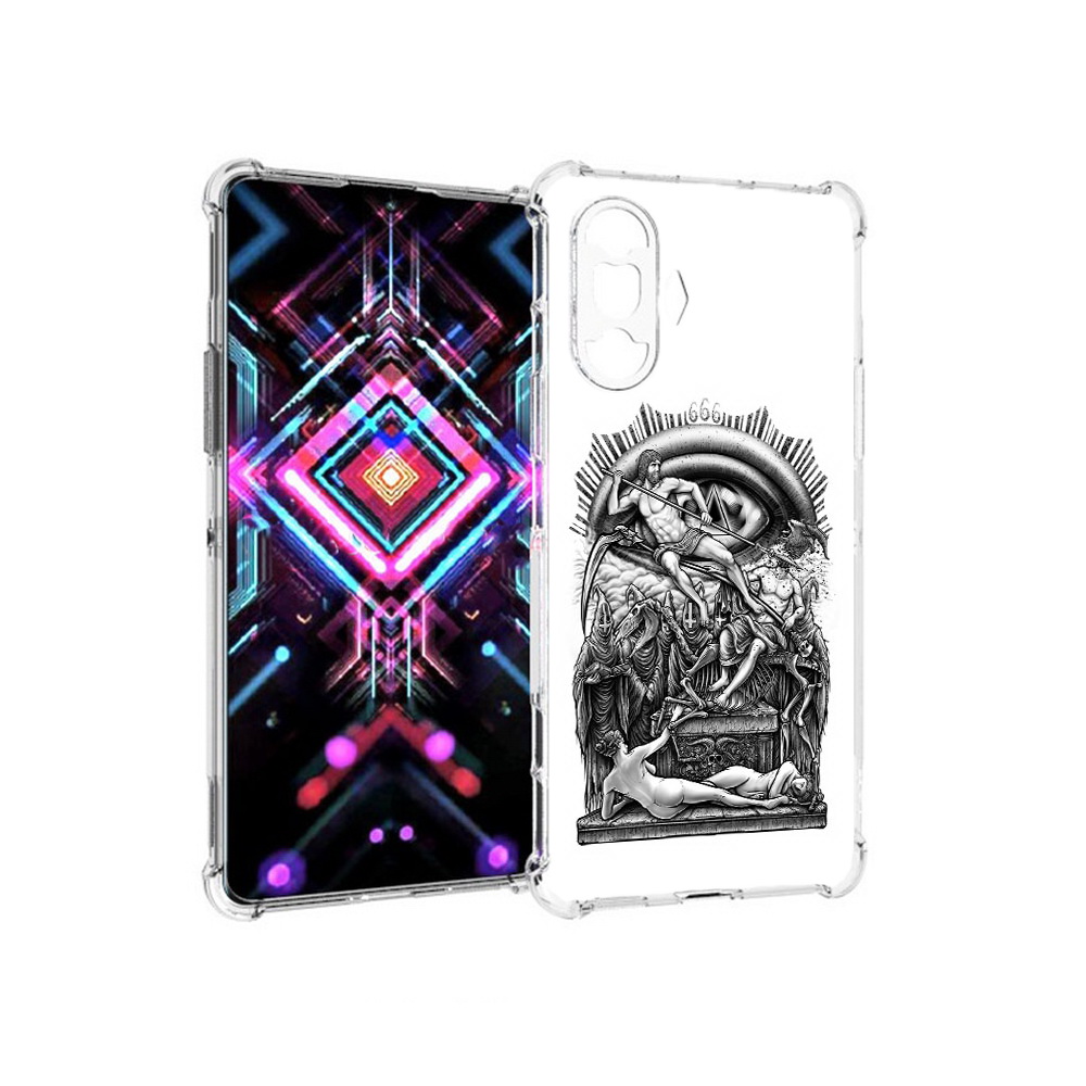 

Чехол MyPads Tocco для Xiaomi Poco F3 GT оракул черно белый (PT172450.277.528), Прозрачный, Tocco